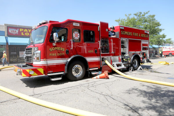 Somers' new fire engine sees action - Village & Town of Somers, WI